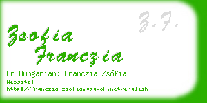 zsofia franczia business card